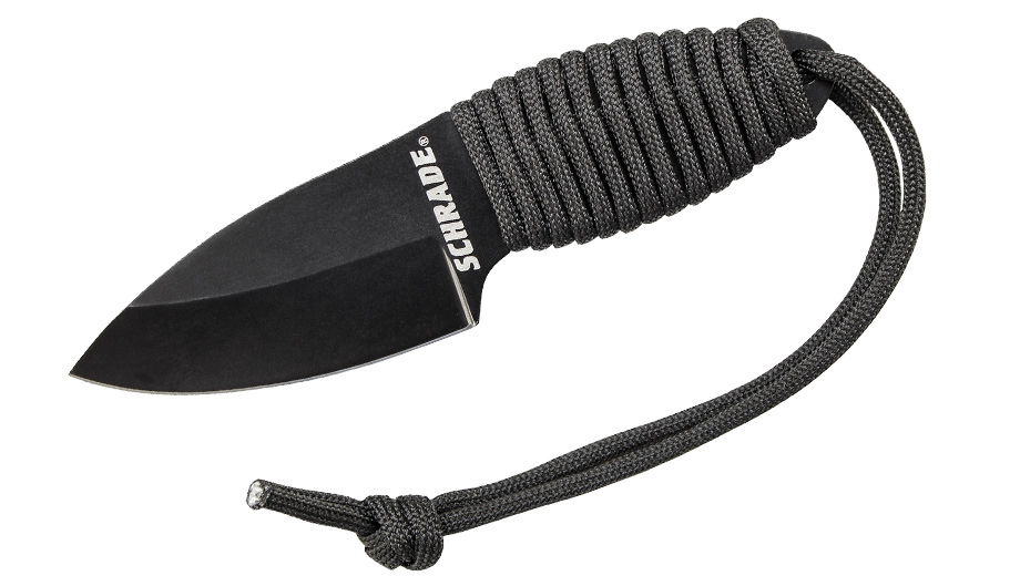 Schrade Full Tang Fixed Blade Neck Knife with paracord handle Schrade Full Tang Fixed Blade Neck Knife with paracord handle