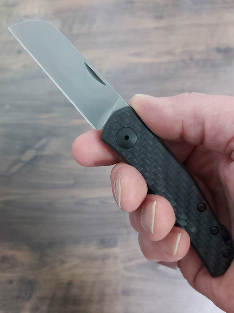 Zero Tolerance 0230 Ansø Double Detent backspacer in the hand Zero Tolerance 0230 Ansø Double Detent in the hand