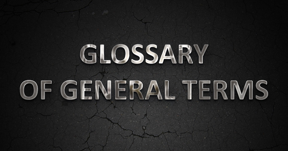Glossary of general terms