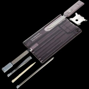 Victorinox Quattro Swiss Card Black Transparent Blades