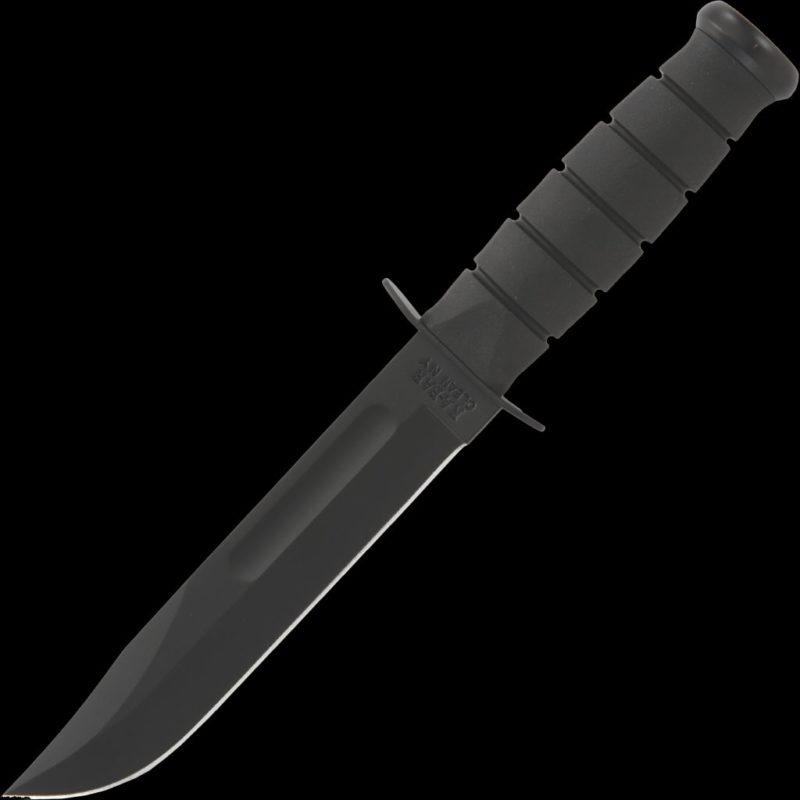 KABAR Utility KnifeBlack, Lth Sheath, Str Edge Blades.co.uk