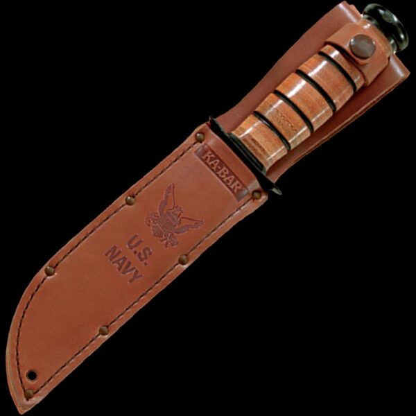 KA-BAR Leather Sheath, Usn Logo-Brown