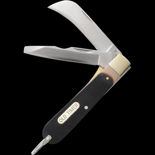 Old Timer Electrician's Knife "Hawkbill". Sheepfoot Blade and Screwdriver-Tip Blade. 7Cr17MoV