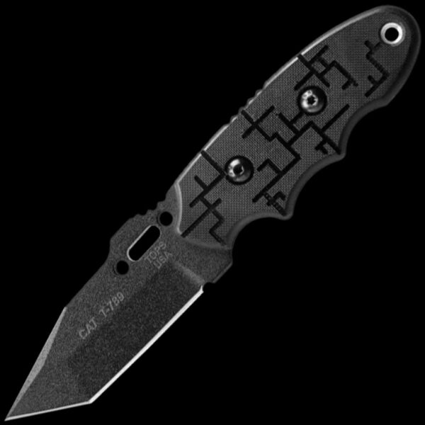 TOPS CAT #203 Tanto,Black with Black G10 Cyber Handles