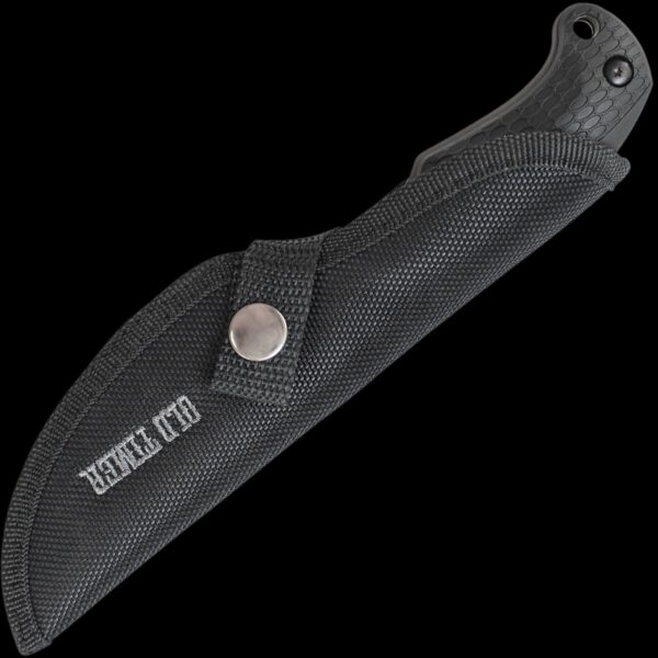 Old Timer Copperhead Drop Point Fixed Blade, 7Cr17MoV Steel, Snake Skin Handle, Polyester Belt Sheath - Image 2