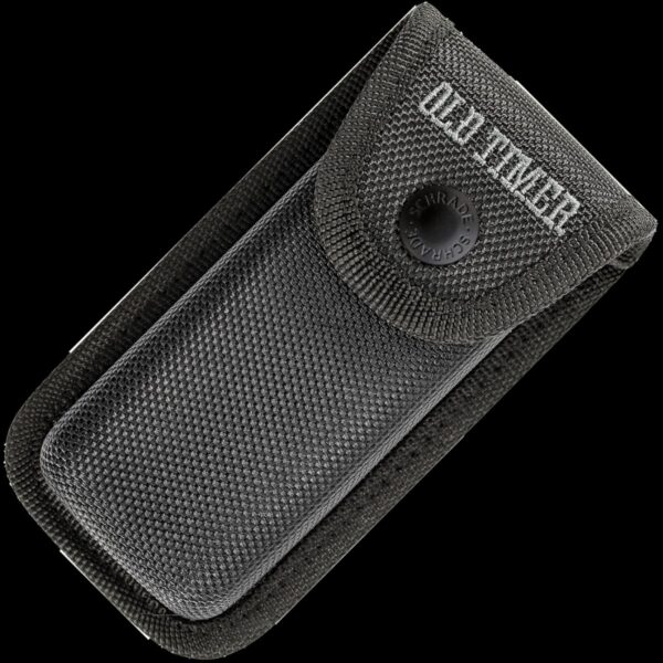 Old Timer Copperhead F/E Drop Point Folding Knife, 7Cr17MoV Steel, Sheath - Image 2