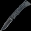 KA-BAR Mule Folder-Black-CP, Black Polyester Sheath,Serr