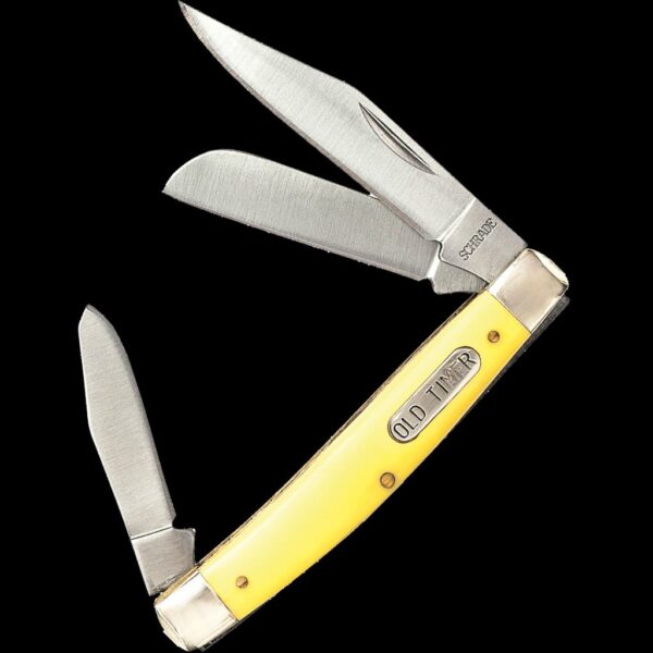 Old Timer 3 5/16" Middleman 3 Blade - Yellow Handle