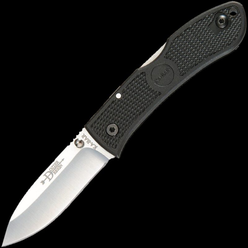 KABAR Dozier Folding HunterBlackBlack Clip, Str Blades.co.uk