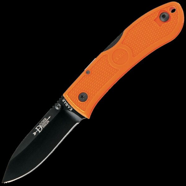 KA-BAR Dozier Folding Hunter-Blaze Orange-Black Clip, Str