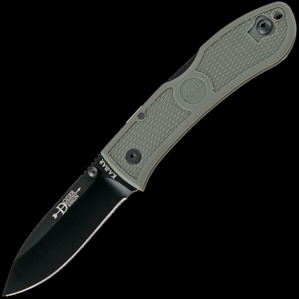 KA-BAR Dozier Folding Hunter-Foliage Green-Black Clip, Str