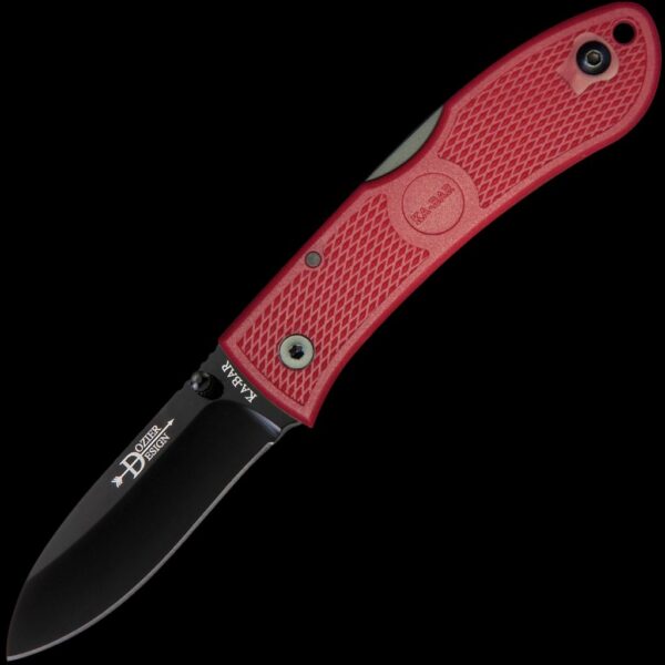 KA-BAR Dozier Folding Hunter-Red, Black Clip, Str