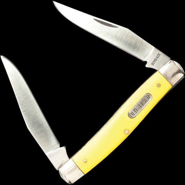 Old Timer Muskrat Yellow Handle w/2 Clip Blades