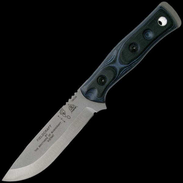 TOPS BROS 154 Stainless, Blue/Black G-10 Handles