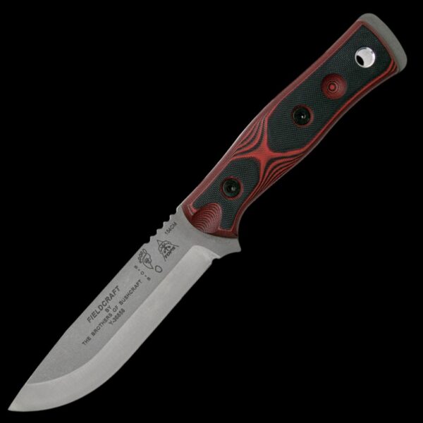 TOPS BROS 154 Stainless, Red/Black G-10