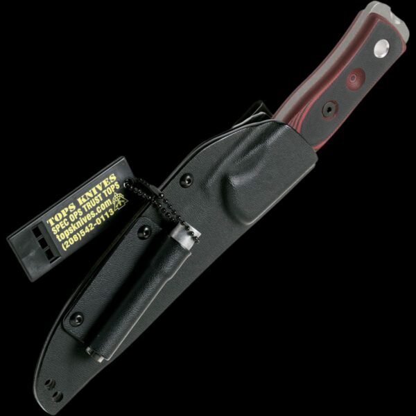 TOPS BROS 154 Stainless, Red/Black G-10 - Image 2