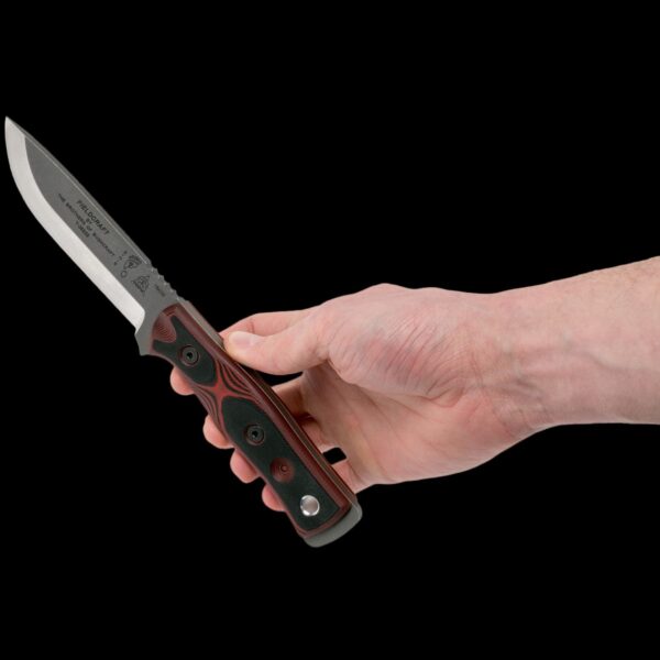 TOPS BROS 154 Stainless, Red/Black G-10 - Image 3