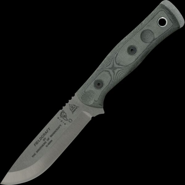 TOPS BROS - Tumble Finish with Black Linen Micarta Handles