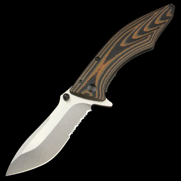 Outdoor Edge 3.0" CONQUER - Medium, 50% Serrated – Box