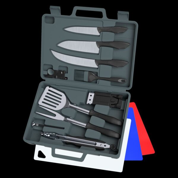 Outdoor Edge CUT-N-QUE (14 PC. BBQ Set) – Box