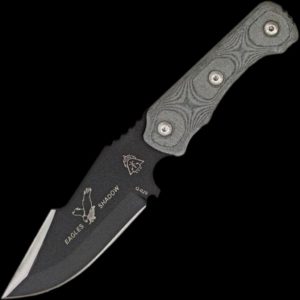 TOPS Knives Eagles Shadow Knife Fixed Blade (3.5 Black Plain) ESH-01 -  Blade HQ