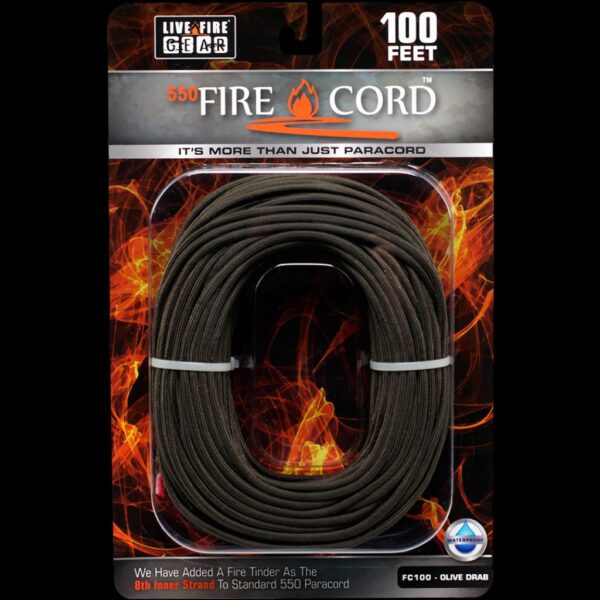 Live Fire Gear 550 FireCord Olive Drab 100 Feet