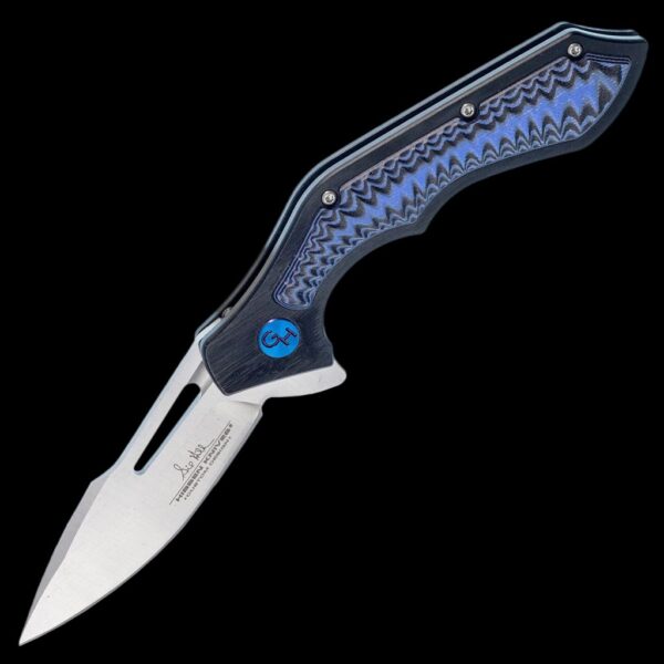United Cutlery Hibben Hurricane Pocket Knife - Blue/Black G10