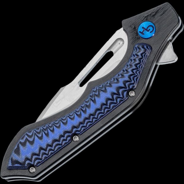 United Cutlery Hibben Hurricane Pocket Knife - Blue/Black G10 - Image 2
