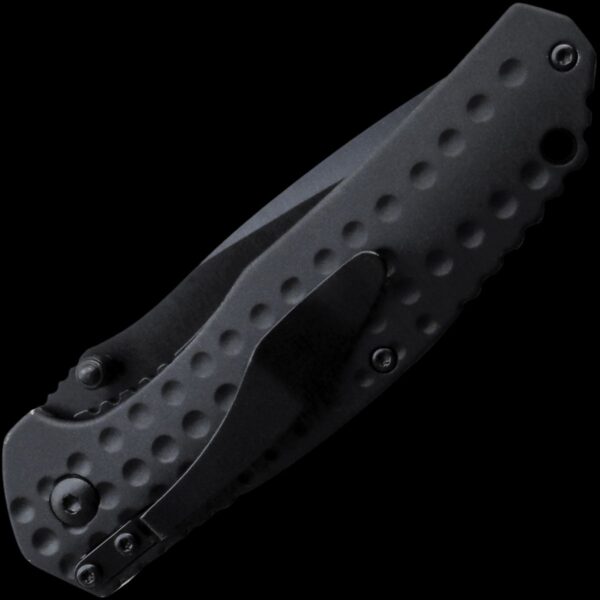 Imperial Liner Lock Clip Folder Knife, Black Blade, Black Rubber Coated Aluminum Handle - Image 3