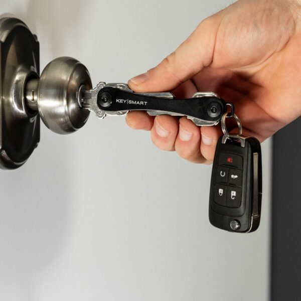 KeySmart | Compact Key Holder, Midnight Diamond (Up to 8 Keys, Black) - Image 2
