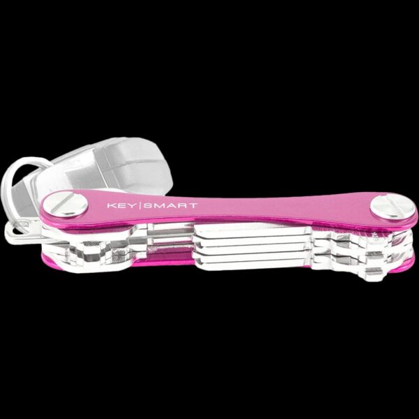 KeySmart Aluminum Compact Key Organiser (2-8 Keys, Pink)