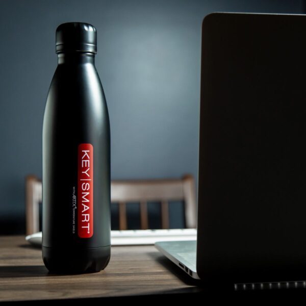 KeySmart Stainless Steel Water Bottle - Black - Image 2