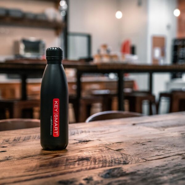 KeySmart Stainless Steel Water Bottle - Black - Image 3