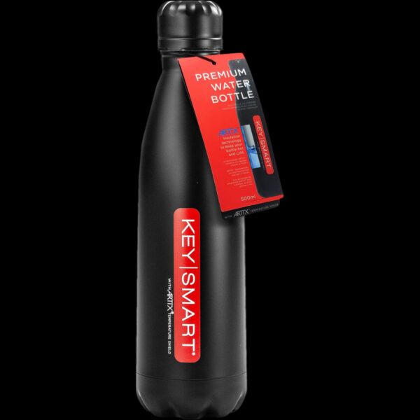 KeySmart Stainless Steel Water Bottle - Black - Image 4