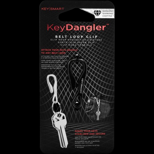KeySmart Key Dangler | Belt Loop Clip, Midnight Diamond - Image 5