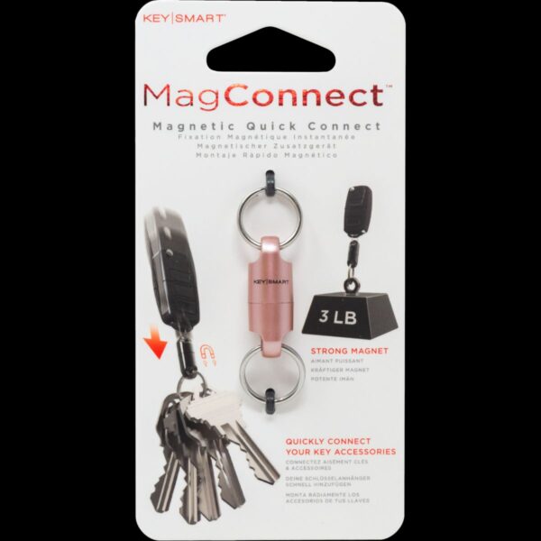 KeySmart Mag Connect | Magnetic Quick Connect, Rose Gold - Image 6