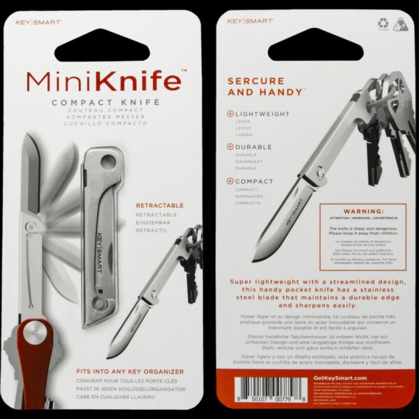 KeySmart Nano Knife | Compact Knife, Stainless Steel - Image 4