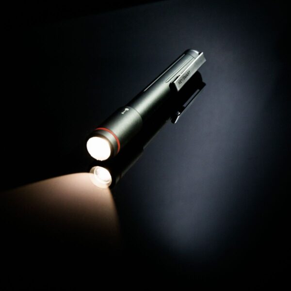 KeySmart Nano Torch XL | Compact Flashlight, Black Aluminum - Image 8