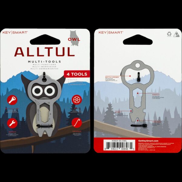 KeySmart Alltul Multitool Animal Series | Stainless Steel | Owl - Image 12