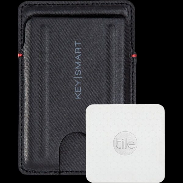 KeySmart Urban Slim Wallet (Black EXT / Red INT) - Image 3