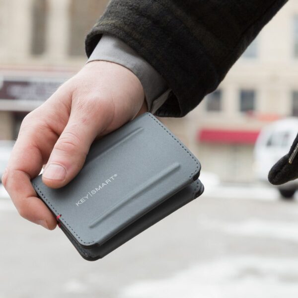 KeySmart Urban Bi-Fold Wallet (Grey EXT / Black INT) - Image 7