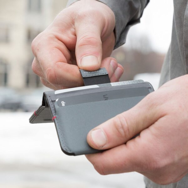 KeySmart Urban Bi-Fold Wallet (Grey EXT / Black INT) - Image 9