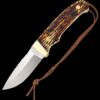 Uncle Henry Fixed Blade w/ Staglon Handle, Leather Sheath