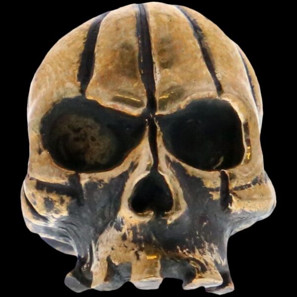 Lion ARMory Pumpkin Skull Bead in Brass