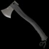 Schrade Large Axe 3Cr13 Stainless Steel Blade w/Fire Striker, PA & TRP Rubber Handle