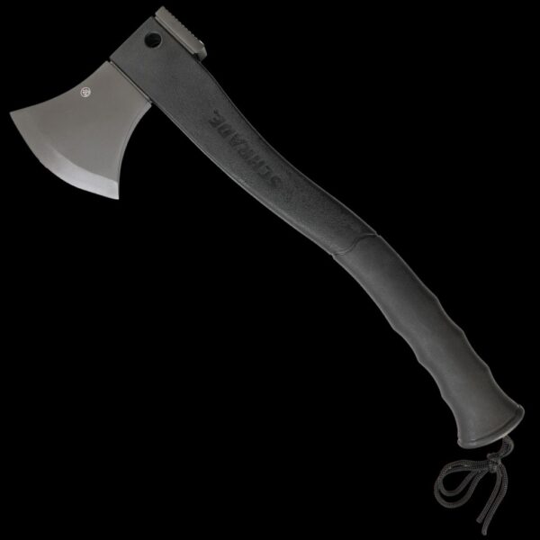 Schrade Large Axe 3Cr13 Stainless Steel Blade w/Fire Striker, PA & TRP Rubber Handle