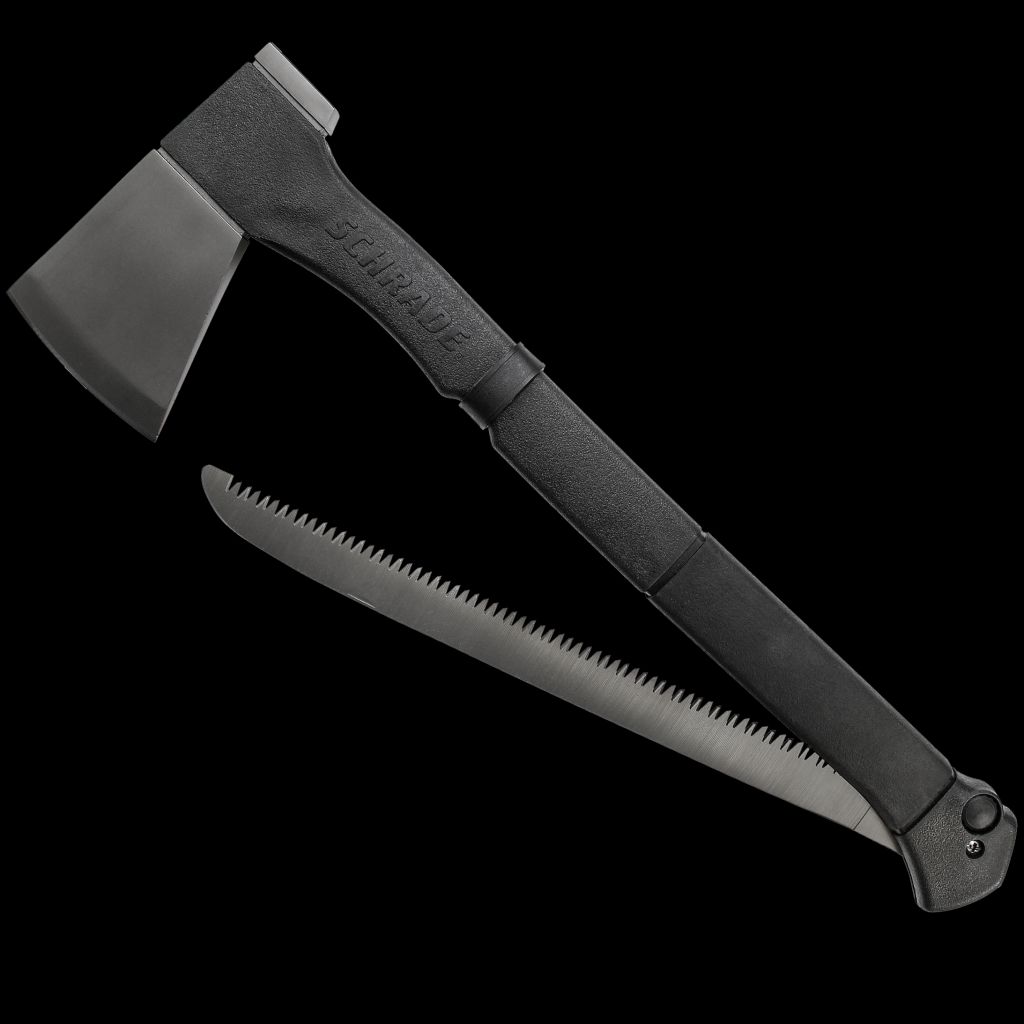 Schrade Large Axe 3Cr13 Stainless Steel Blade w Folding Saw PA