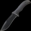 Schrade Fixed Blade 8Cr13MoV Steel Black Drop Point Blade Full Tang, TPE Handle, Lanyard Hole, Polyester Belt Sheath
