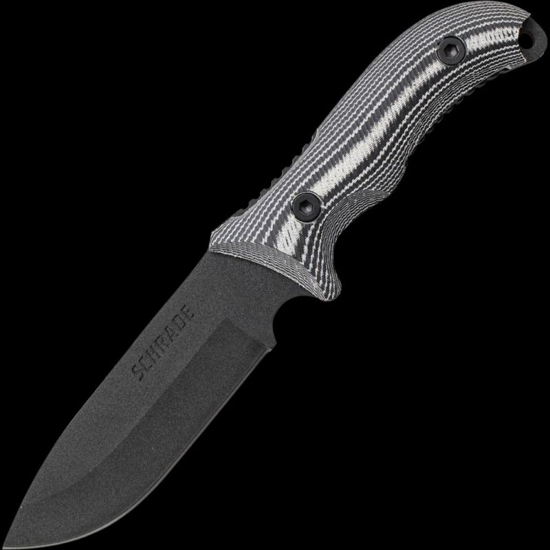 Schrade 5″ 8Cr13MoV Blade, Full Tang, Micarta Handles, Polyester Sheath