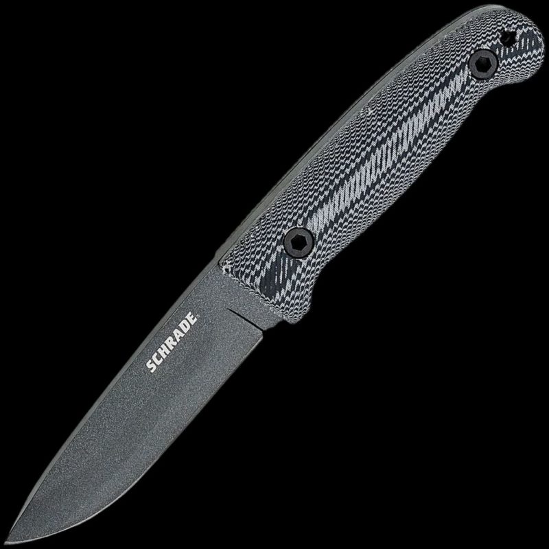 Schrade Medium Fixed Blade, 1095 High Carbon Steel, Micarta Handle